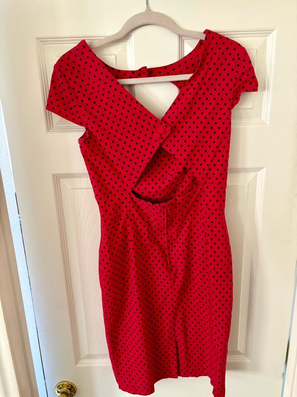 Hell Bunny Red and Black Polka Dot Dress - Picture 3 of 4
